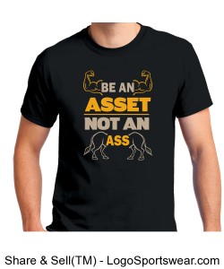 Be An Asset (Black T) Design Zoom